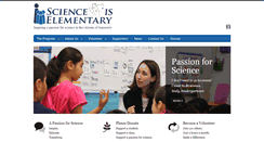 Desktop Screenshot of elementaryschoolscience.org